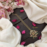 Vriksham Elegant Style Golden Dot Peacock Design Style 1 Gram Gold Maang Tikka-G20773